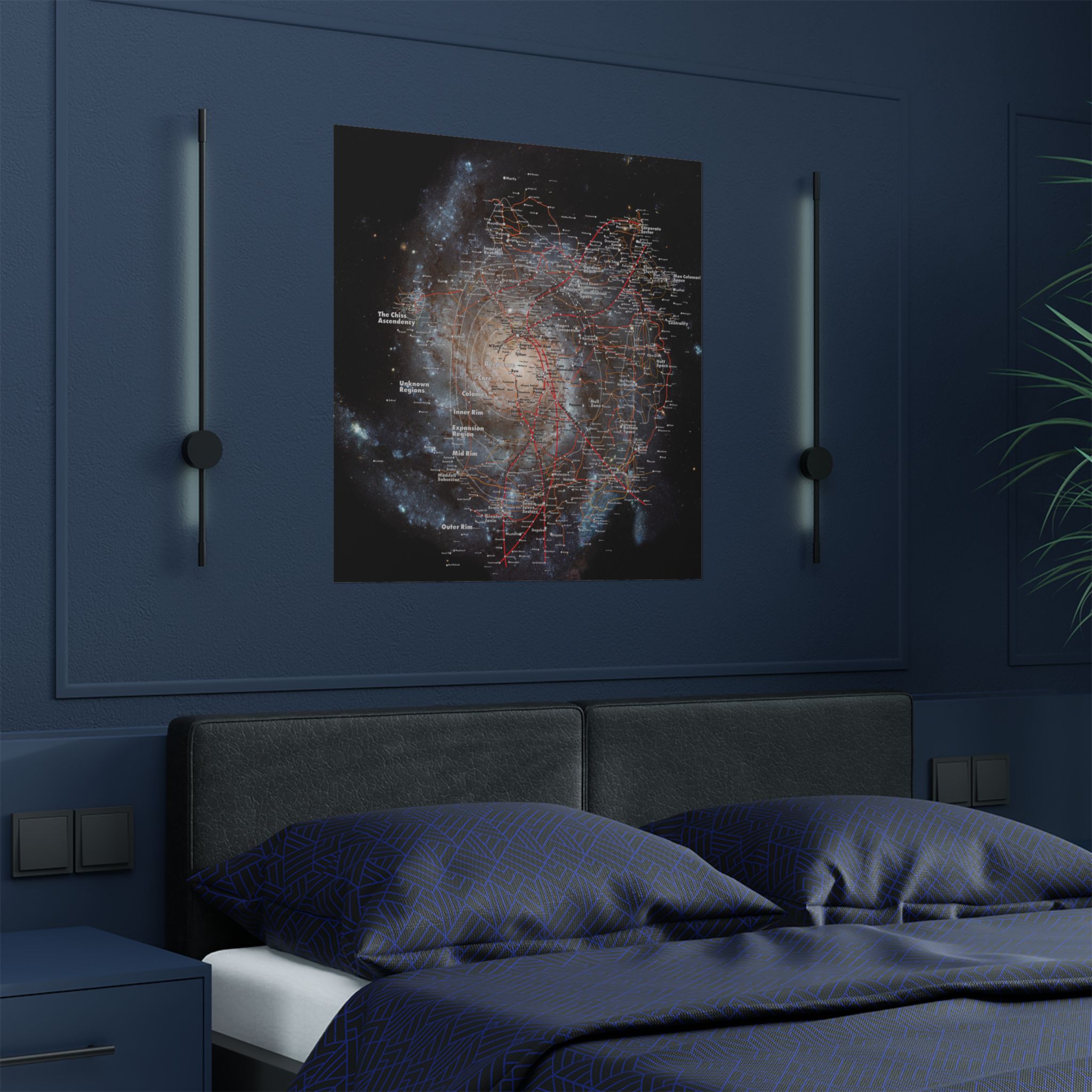 Galaxy Map Satin Poster - Image 4
