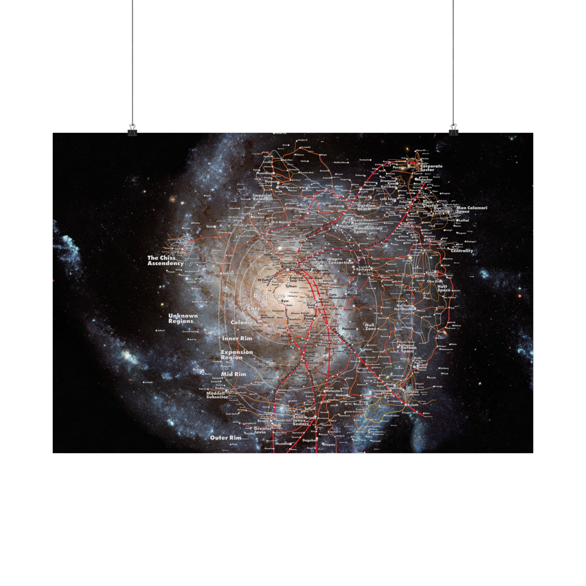 Star Wars Museum Quality Poster Map