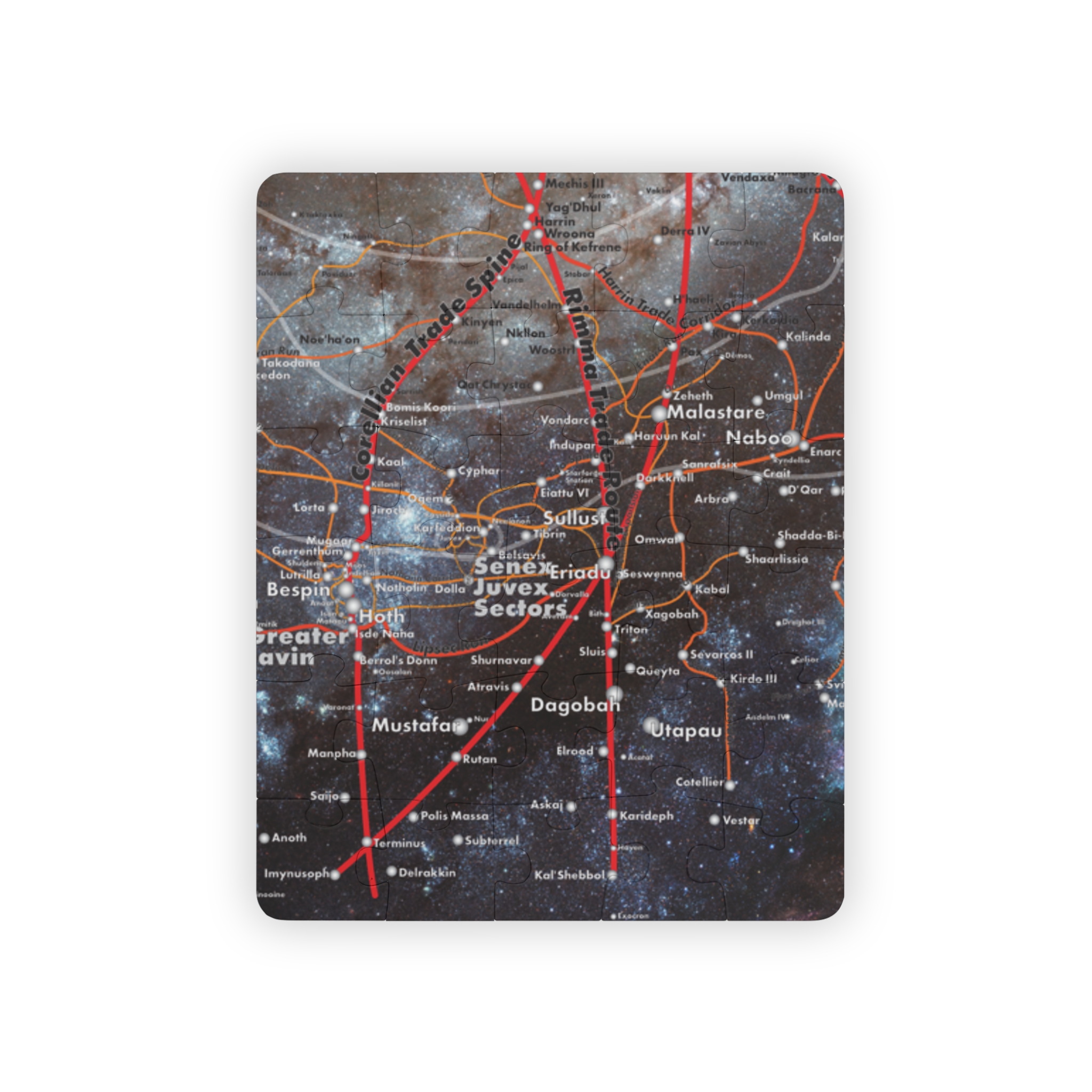 Star Wars Map 30 Piece Senex Juvex Sector Puzzle